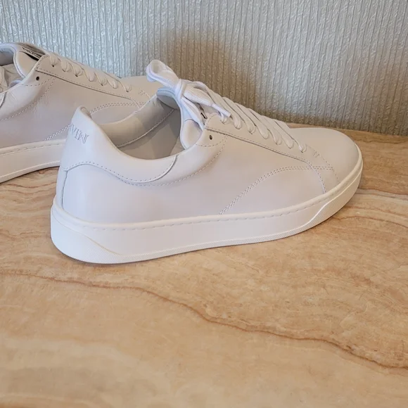 Lanvin DDB0 white Leather Sneakers MSRP $650